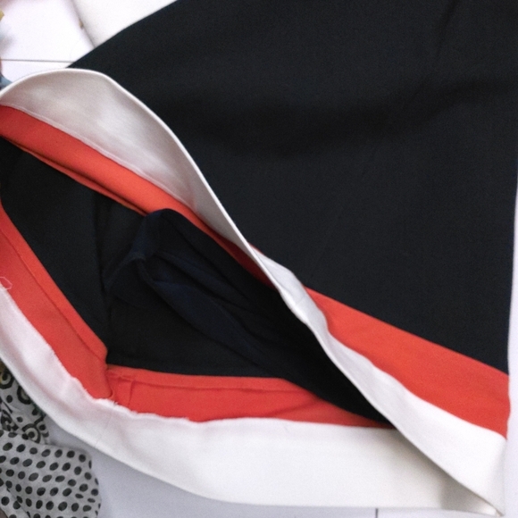 Milly Bergdorf Goodman Navy Color Block Dress Sz L - Picture 6 of 8